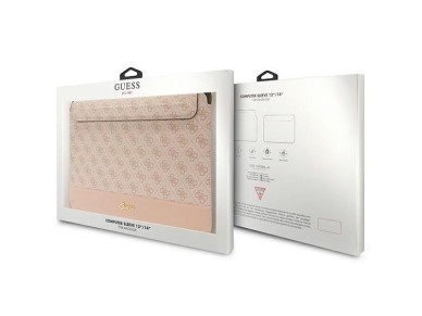 Funda Guess 4G Stripe Metal Logo para port�til de 14" - rosa