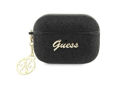 Guess GUAP2GLGSHK AirPods Pro 2 cover black/black Glitter Flake 4G Charm Guess GUAP2GLGSHK AirPods Pro 2 cover black/black Glitter Flake 4G Charm