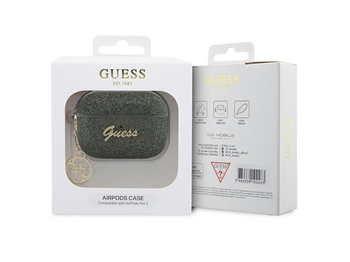 Capa para AirPods Pro 2 Guess GUAP2GLGSHA com Glitter Flake 4G