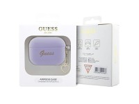 Guess GUAP2LSCHSU AirPods Pro 2 cover purple/purple Silicone Charm Heart Collection Guess GUAP2LSCHSU AirPods Pro 2 cover purple/purple Silicone Charm Heart Collection
