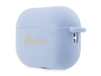 Capa para AirPods Pro 2 Guess GUAP2LSCHSB azul/azul com pingente de coração em silicone Capa para AirPods Pro 2 Guess GUAP2LSCHSB azul/azul com pingente de coração em silicone