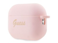 Funda Guess GUAP2LSCHSP para AirPods Pro 2, color rosa/rosa, de silicona, con dije de coraz�n.