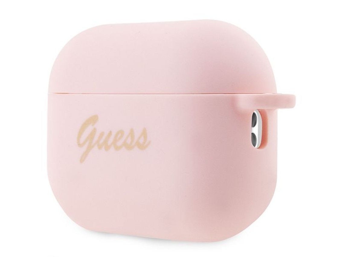 Funda Guess GUAP2LSCHSP para AirPods Pro 2, color rosa/rosa, de silicona, con dije de coraz�n.