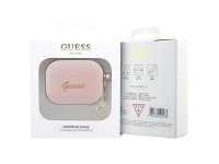 Funda Guess GUAP2LSCHSP para AirPods Pro 2, color rosa/rosa, de silicona, con dije de coraz�n.