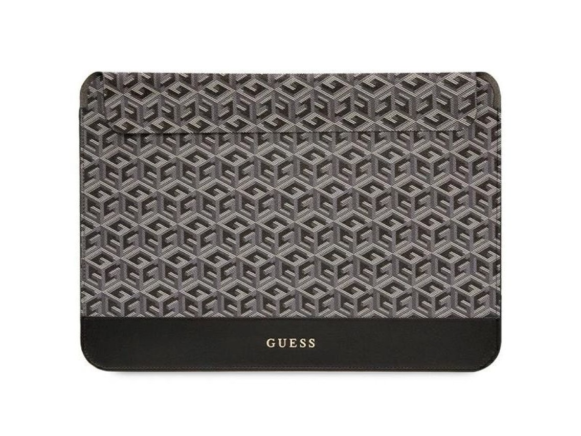 Capa Guess GCube Stripes para laptop de 16" - preta
