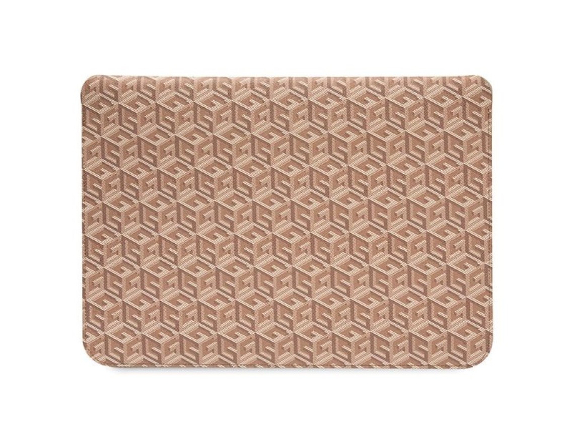 Funda Guess GCube Stripes para portátil de 14" - marrón