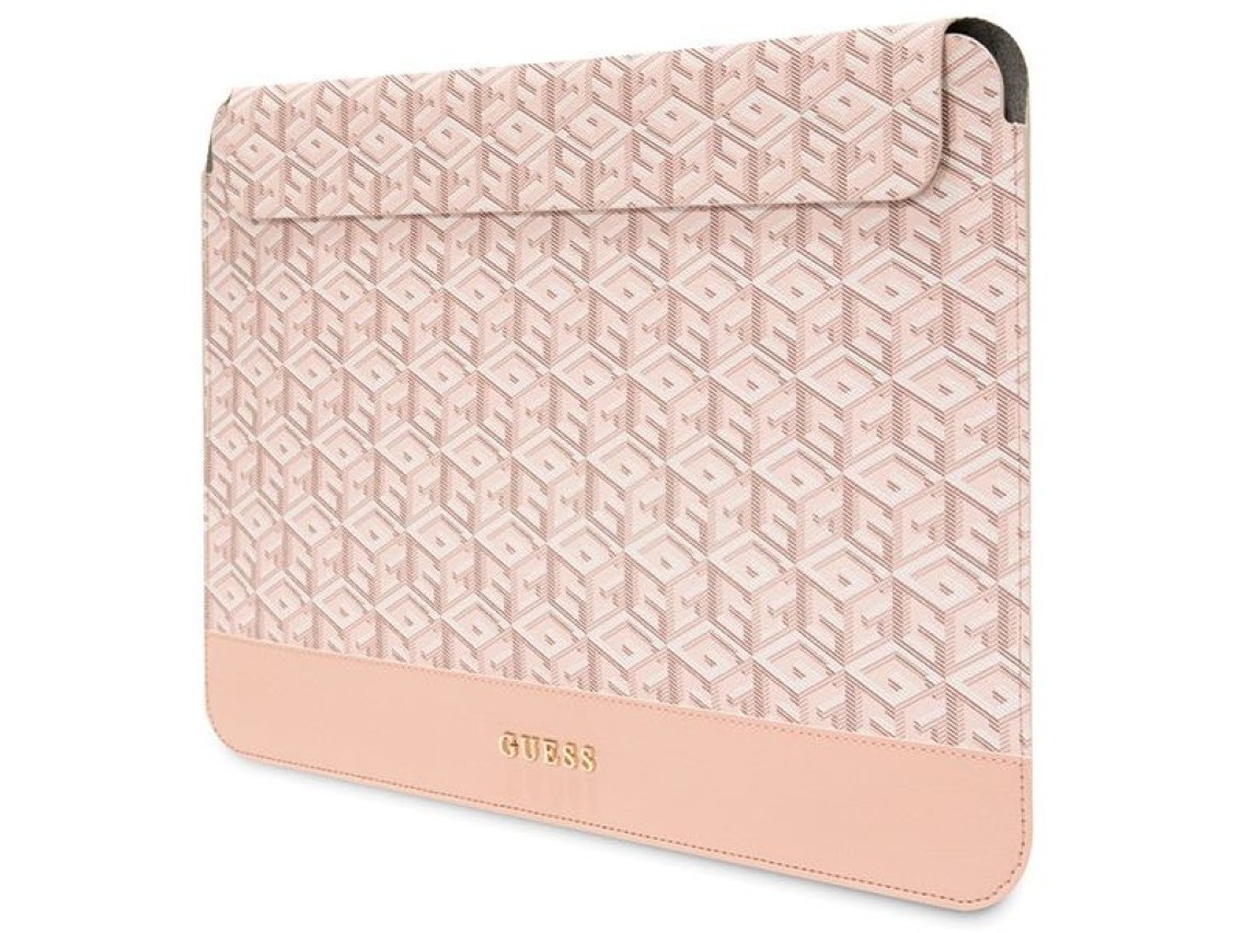 Capa Guess GCube Stripes para laptop de 14" - rosa