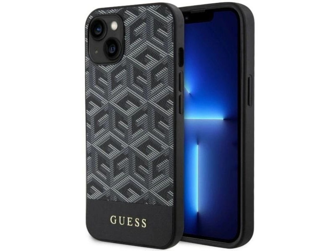 Guess GUHMP14SHGCFSEK iPhone 14 6.1" black/black hardcase GCube Stripes MagSafe