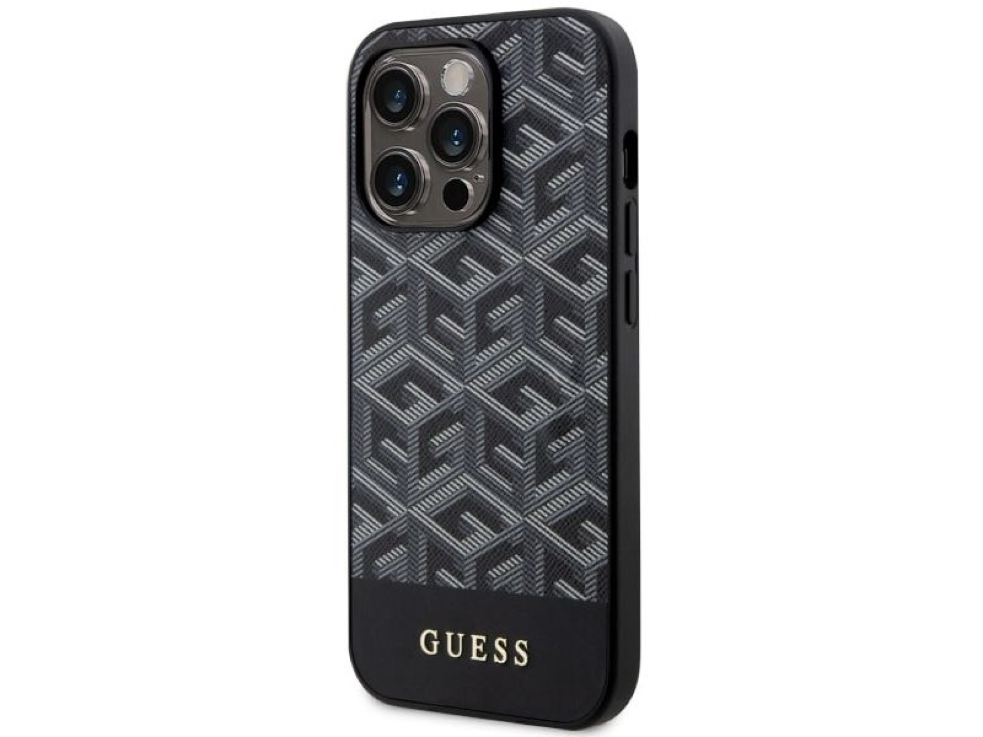 Capa rígida preta/preta Guess GUHMP14LHGCFSEK para iPhone 14 Pro de 6,1