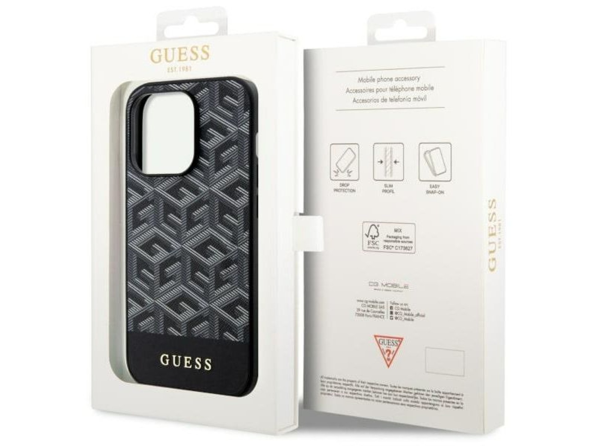 Funda rígida Guess GUHMP14XHGCFSEK para iPhone 14 Pro Max de 6,7