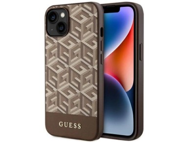 Guess GUHMP14MHGCFSEW iPhone 14 Plus 6.7" brown/brown hard case GCube Stripes MagSafe Guess GUHMP14MHGCFSEW iPhone 14 Plus 6.7" brown/brown hard case GCube Stripes MagSafe