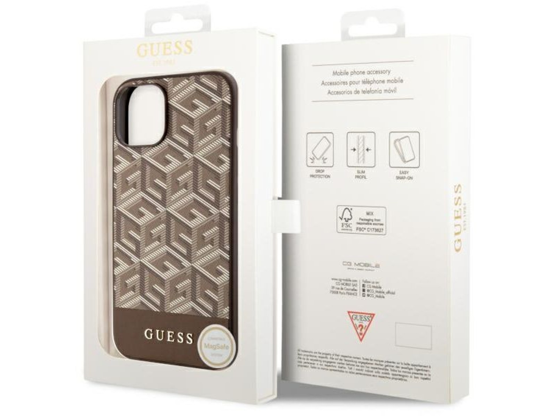 Capa rígida Guess GUHMP14MHGCFSEW para iPhone 14 Plus 6.7
