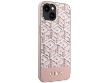 Guess GUHMP14MHGCFSEP iPhone 14 Plus 6.7" pink/pink hard case GCube Stripes MagSafe Guess GUHMP14MHGCFSEP iPhone 14 Plus 6.7" pink/pink hard case GCube Stripes MagSafe