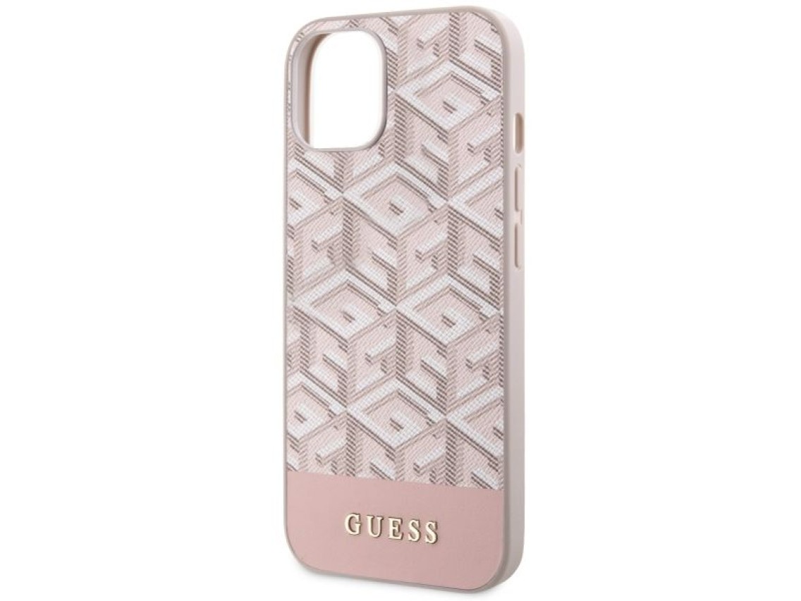 Funda rígida Guess GUHMP14MHGCFSEP para iPhone 14 Plus de 6,7" rosa/rosa, GCube Stripes MagSafe