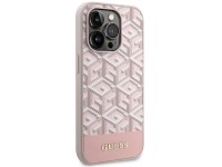 Guess GUHMP14LHGCFSEP iPhone 14 Pro 6.1" pink/pink hard case GCube Stripes MagSafe Guess GUHMP14LHGCFSEP iPhone 14 Pro 6.1" pink/pink hard case GCube Stripes MagSafe