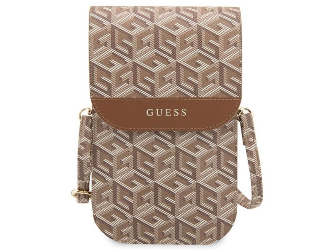 Bolsa Guess GUWBHGCFSEW marrom/marrom GCube Stripe