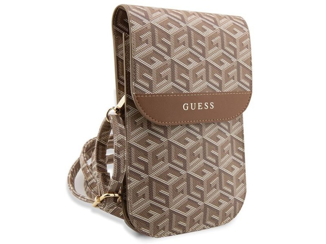 Bolsa Guess GUWBHGCFSEW marrom/marrom GCube Stripe