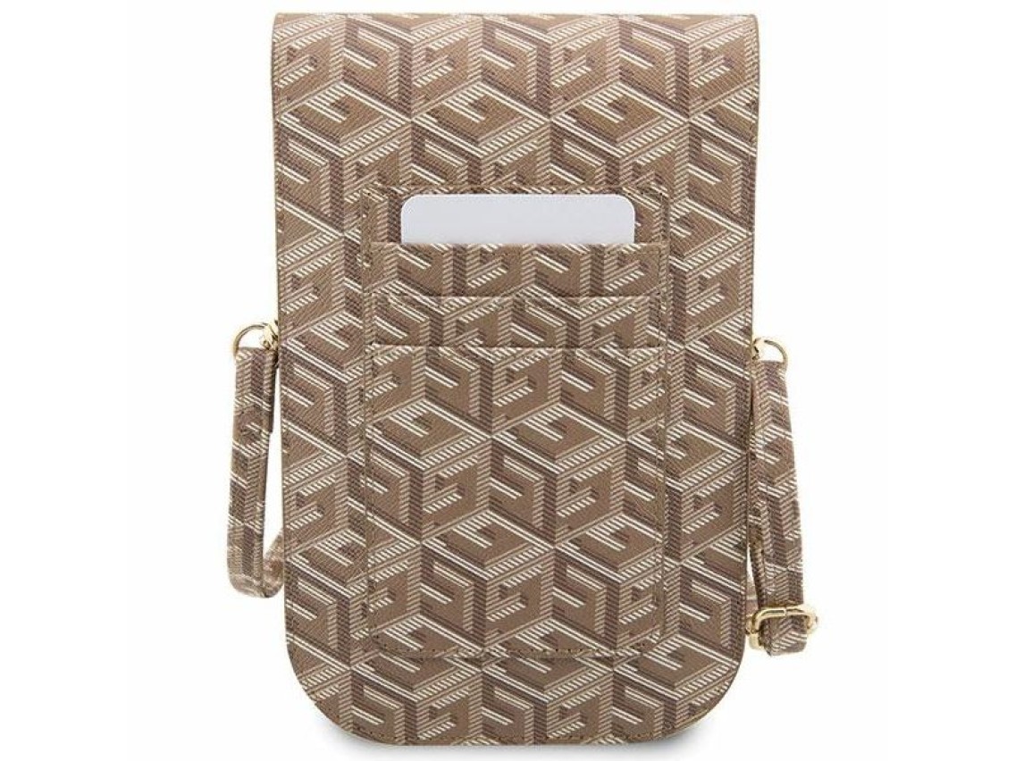 Bolsa Guess GUWBHGCFSEW marrom/marrom GCube Stripe