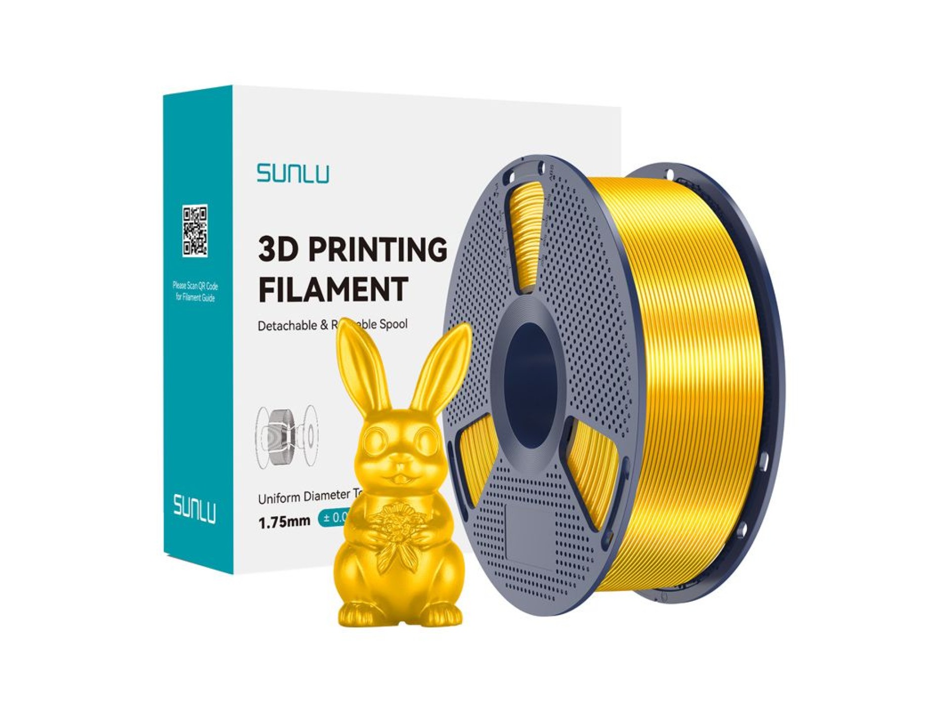 Sunlu PLA+ Silk Filament (Gold)