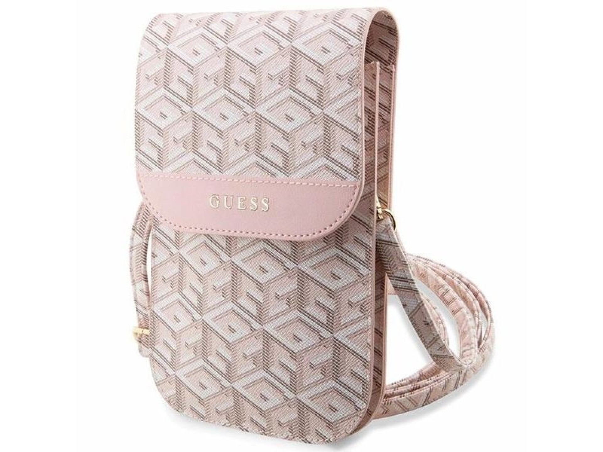 Guess Handbag GUWBHGCFSEP pink/pink GCube Stripe