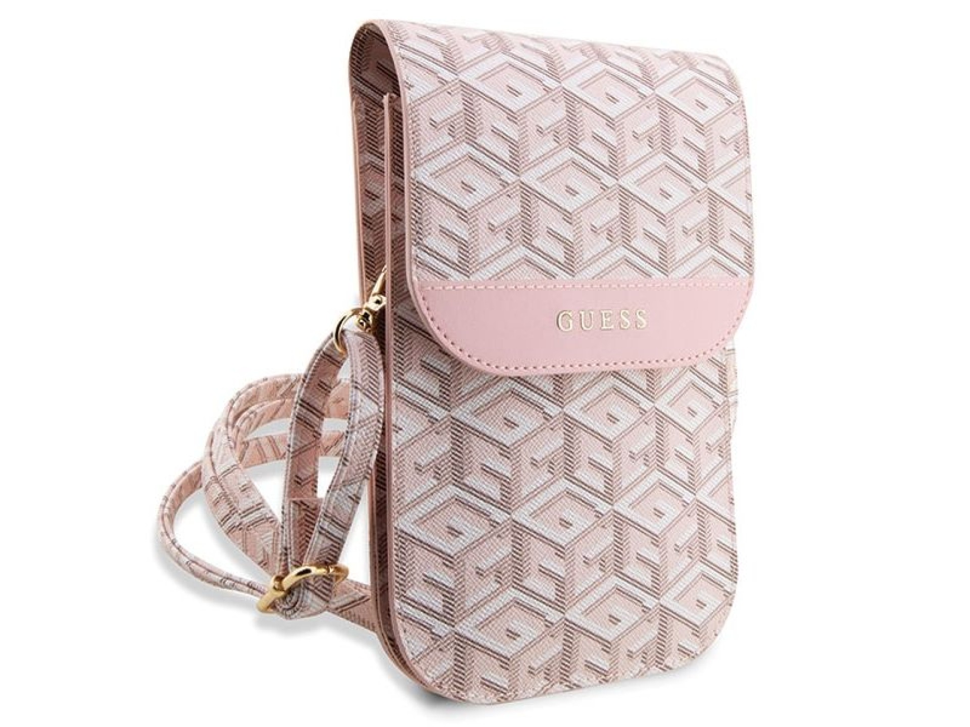 Guess Handbag GUWBHGCFSEP pink/pink GCube Stripe
