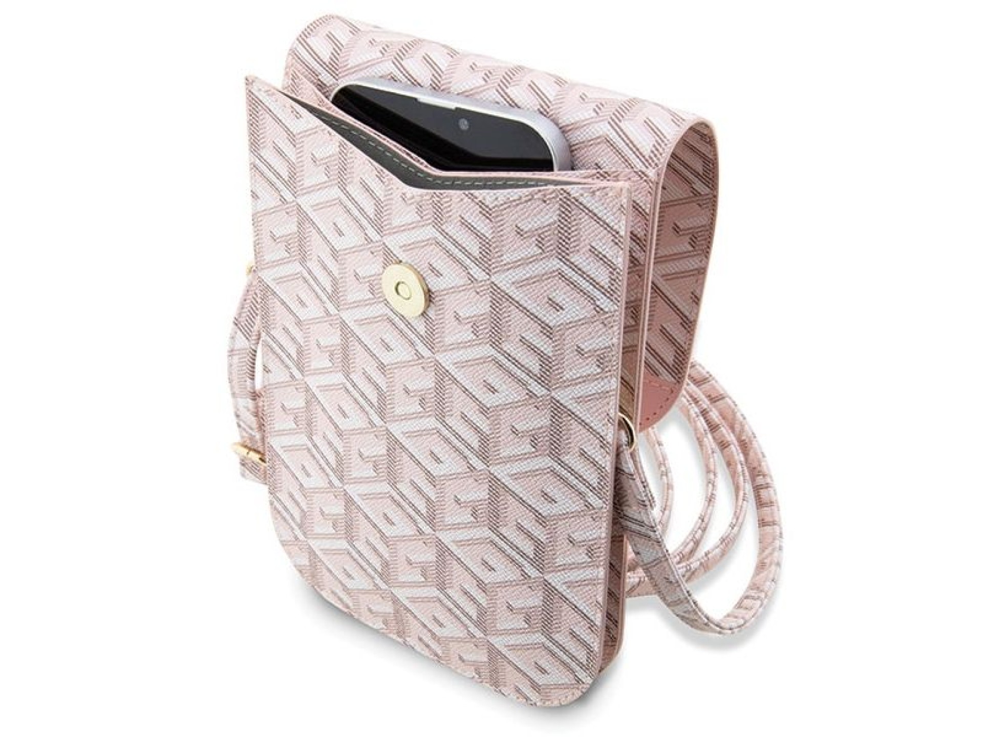 Guess Handbag GUWBHGCFSEP pink/pink GCube Stripe