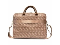 Bolsa Guess GCube Stripes para laptop de 16" - marrom Bolsa Guess GCube Stripes para laptop de 16" - marrom