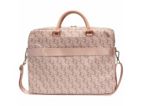 Guess GCube Stripes bag for a 16" laptop - pink Guess GCube Stripes bag for a 16" laptop - pink