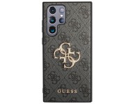 Capa rígida Guess GUHCS23L4GMGGR S23 Ultra S918 cinza/cinza 4G com logotipo grande em metal Capa rígida Guess GUHCS23L4GMGGR S23 Ultra S918 cinza/cinza 4G com logotipo grande em metal
