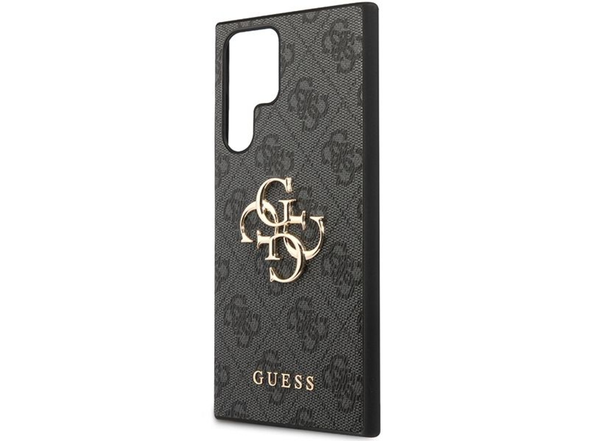 Capa rígida Guess GUHCS23L4GMGGR S23 Ultra S918 cinza/cinza 4G com logotipo grande em metal