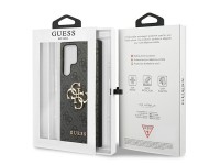 Capa rígida Guess GUHCS23L4GMGGR S23 Ultra S918 cinza/cinza 4G com logotipo grande em metal Capa rígida Guess GUHCS23L4GMGGR S23 Ultra S918 cinza/cinza 4G com logotipo grande em metal
