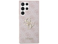 Capa rígida rosa/rosa Guess GUHCS23L4GMGPI S23 Ultra S918 4G com logotipo grande em metal Capa rígida rosa/rosa Guess GUHCS23L4GMGPI S23 Ultra S918 4G com logotipo grande em metal