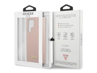 Funda rígida Guess GUHCS23LLSLMGPP S23 Ultra S918 rosa/rosa con logotipo metálico y tipografía Scrip Funda rígida Guess GUHCS23LLSLMGPP S23 Ultra S918 rosa/rosa con logotipo metálico y tipografía Scrip