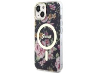 Funda rígida Guess GUHMP14MHCFWSK para iPhone 14 Plus de 6,7" en color negro/negro con diseño floral Funda rígida Guess GUHMP14MHCFWSK para iPhone 14 Plus de 6,7" en color negro/negro con diseño floral