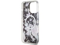 Capa rígida preta/preta Guess GUHMP14XHCFWSK para iPhone 14 Pro Max 6.7" com estampa floral e MagSaf Capa rígida preta/preta Guess GUHMP14XHCFWSK para iPhone 14 Pro Max 6.7" com estampa floral e MagSaf