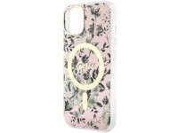 Funda Guess Flower MagSafe para iPhone 14 - rosa Funda Guess Flower MagSafe para iPhone 14 - rosa