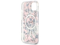 Funda Guess Flower MagSafe para iPhone 14 - rosa Funda Guess Flower MagSafe para iPhone 14 - rosa