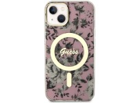 Guess GUHMP14MHCFWSP iPhone 14 Plus 6.7" pink/pink hardcase Flower MagSafe Guess GUHMP14MHCFWSP iPhone 14 Plus 6.7" pink/pink hardcase Flower MagSafe