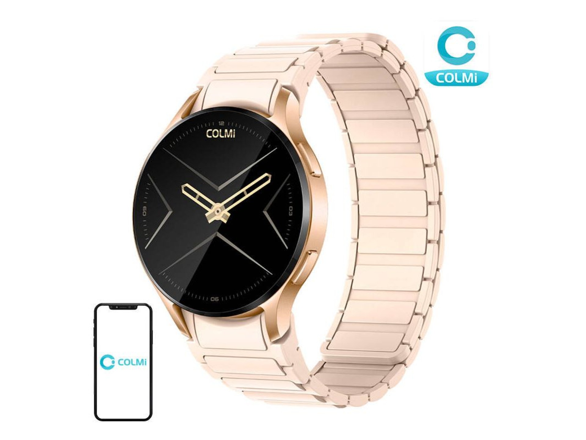 Reloj inteligente Colmi i28 Ultra con correa magnética (dorado)