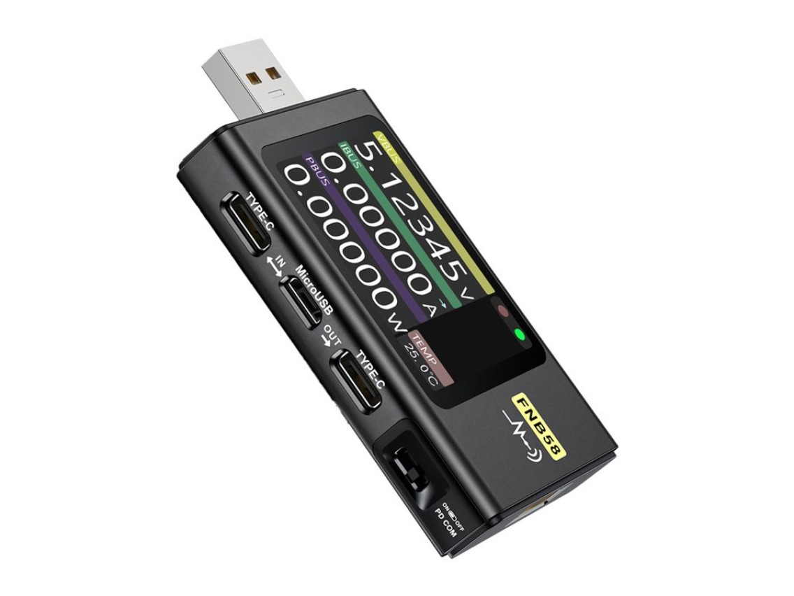 FNIRSI FNB58 USB Port Tester, Black