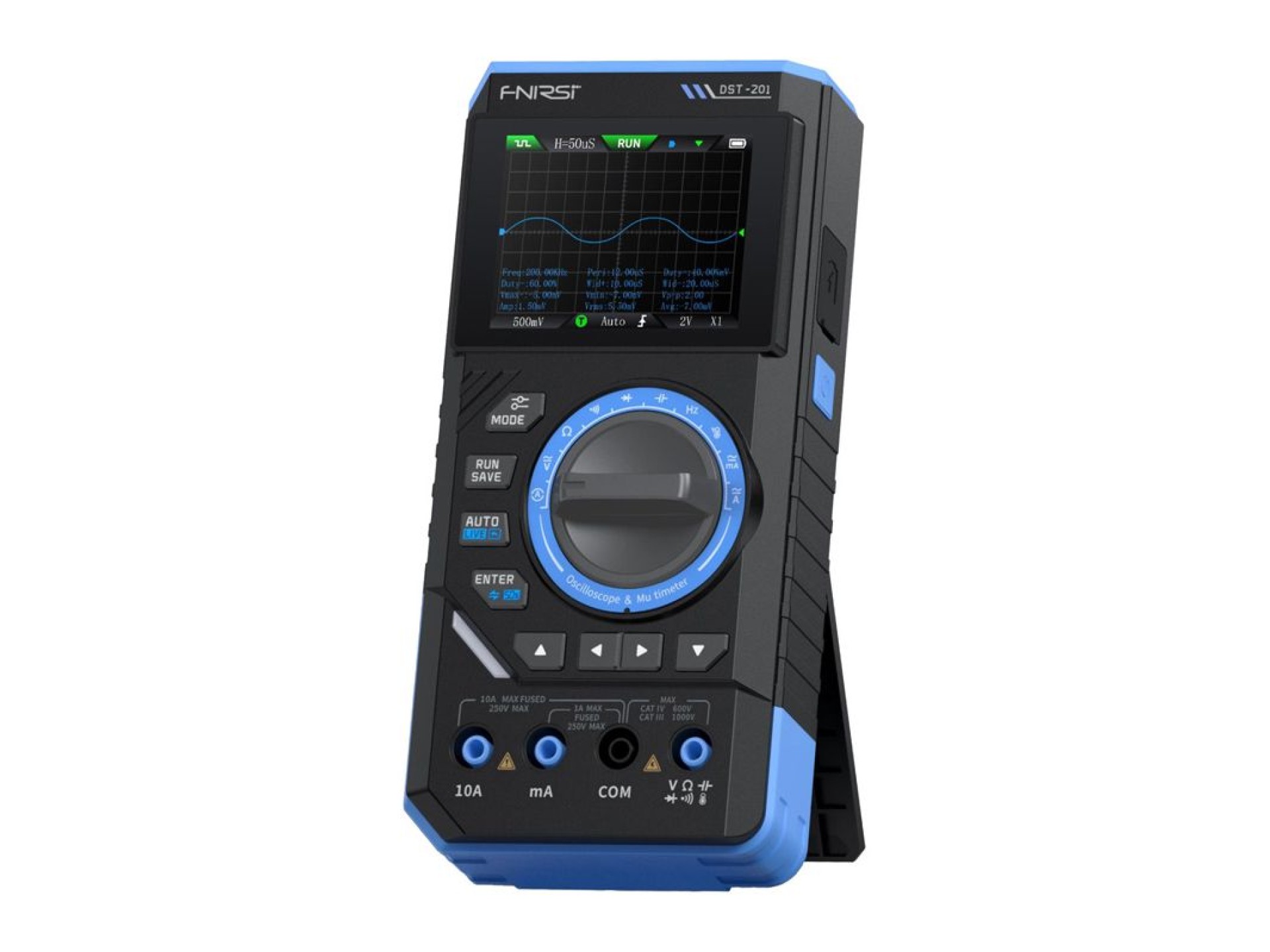 SigGen 3-in-1 FNIRSI DST-201 handheld digital multimeter with oscilloscope