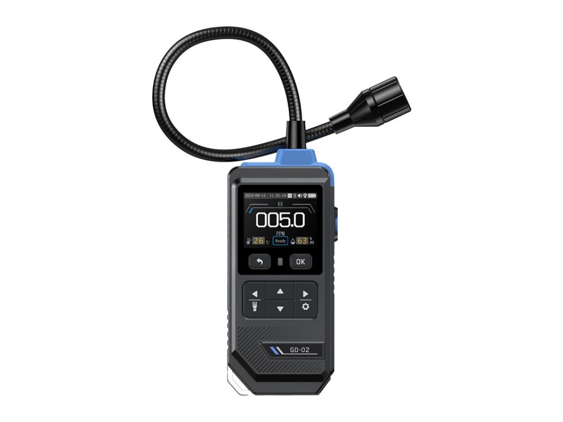 Detector de g�s combust�vel FNIRSI GD-02 com tela colorida