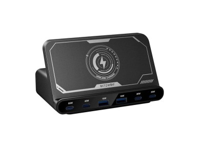 Carregador sem fio Blitzwolf BW-S27 de 160 W, com 2 portas USB-A, 4 portas USB-C e pot�ncia de 15 W 