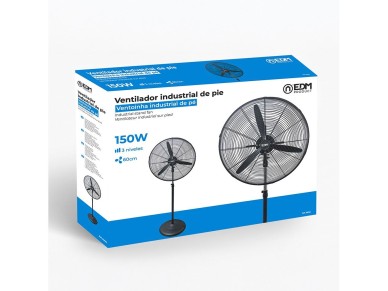 Ventilador industrial de pie 150 w, negro, �60 cm