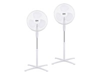 Pedestal fans, 38 w, white, ø40 cm, 2 unidades in a box Pedestal fans, 38 w, white, ø40 cm, 2 unidades in a box
