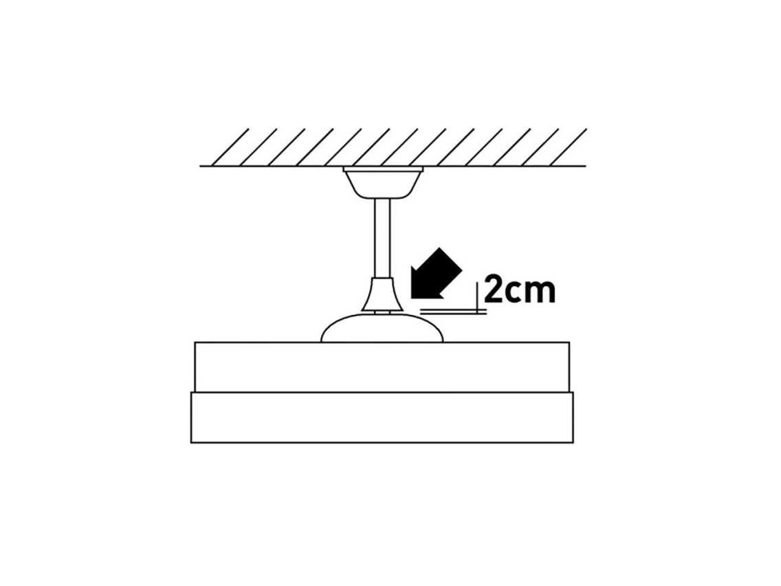 Ventilador de techo 3cct ø107 cm, madera