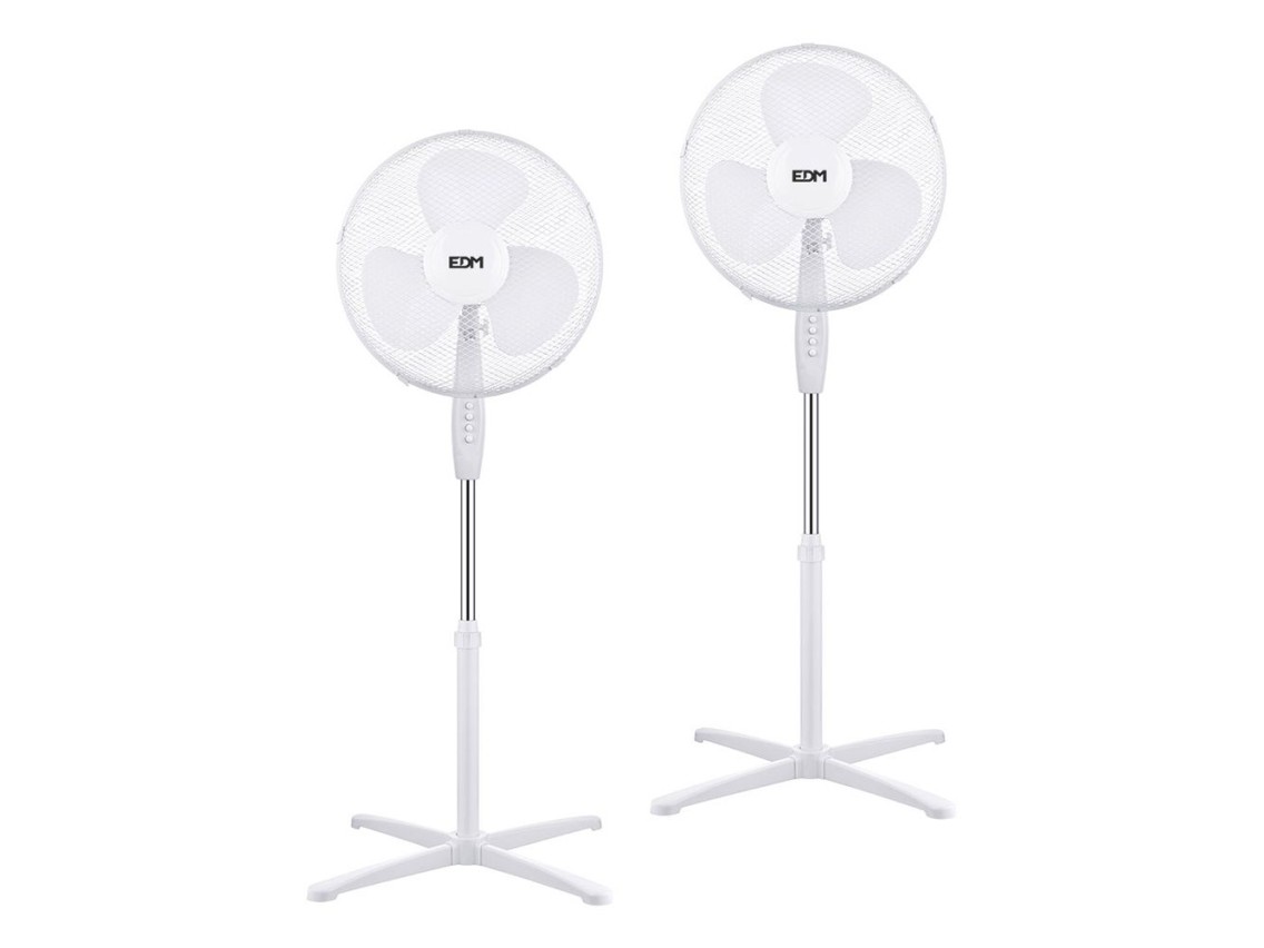Pedestal fans, 38 w, white, ø40 cm, 2 unidades in a box