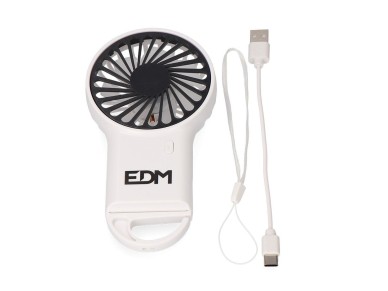 Ventilador de mano con gancho, 8 x 2,9 x 15,5 cm