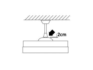 Ceiling fan 3cct ø107 cm, silver Ceiling fan 3cct ø107 cm, silver