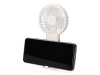 Ventilador de mano con base extraible y soporte para smartphone, 9 x 3 x 18 cm Ventilador de mano con base extraible y soporte para smartphone, 9 x 3 x 18 cm